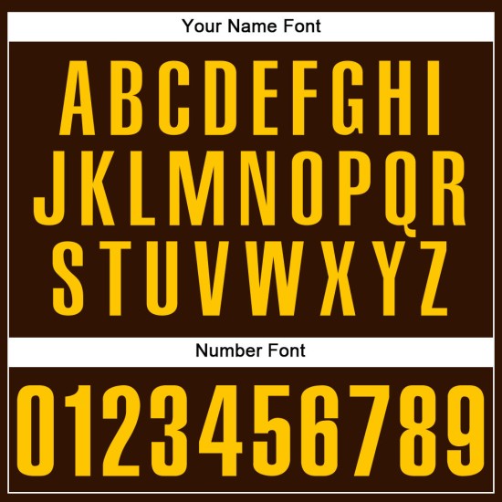 Jersey Gold Benutzerdefinierte Authentic Baseball Braun