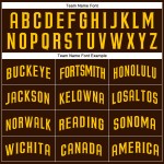 Jersey Gold Benutzerdefinierte Authentic Baseball Braun