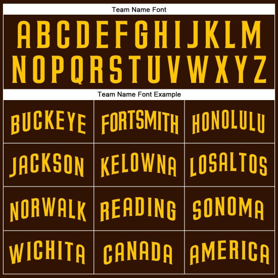 Jersey Gold Benutzerdefinierte Authentic Baseball Braun