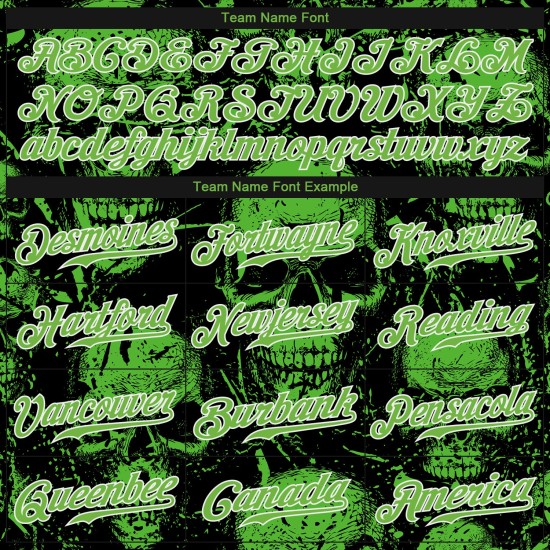 Muster 3D Benutzerdefinierte Totenköpfe Halloween Jersey Baseball Authentic