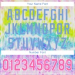 3D Custom Rainbow Dye Baseball Krawatte Pink-Hell Jersey Authentic Blau