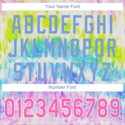 3D Custom Rainbow Dye Baseball Krawatte Pink-Hell Jersey Authentic Blau