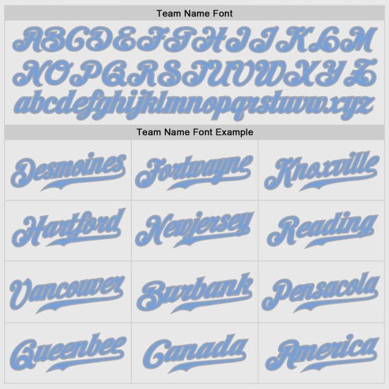 Nadelstreifen Jersey Blau-Grau Authentic Weiß Baseball Custom Light Navy