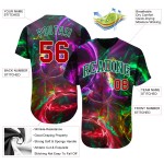 Muster Design Authentische Baseball Jersey Benutzerdefinierte Rendering Fraktale 3D Abstrakte