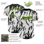 Custom Fashion Crimson-City Schwarz Baseball Authentic Jersey Creme Farbverlauf