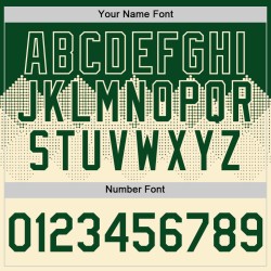 Authentische 3D Muster Jersey Grün Quadrat Gradienten Formen Baseball Creme Design Custom