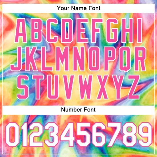 Regenbogen Farbstoff Weiß-Rosa Baseball Aquarell Jersey Custom Authentic Krawatte 3D