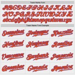 Jersey Authentic Weiß Lila-Orange Custom Baseball