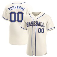 Custom Jersey Creme Rot-Marine Baseball