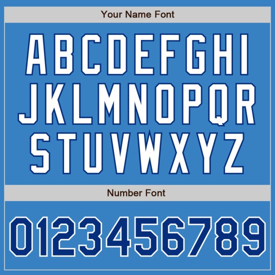 Jersey Custom Blue Powder Authentic Baseball Royal-Weiß