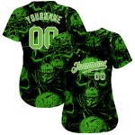 Muster 3D Benutzerdefinierte Totenköpfe Halloween Jersey Baseball Authentic