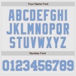 Nadelstreifen Jersey Blau-Grau Authentic Weiß Baseball Custom Light Navy