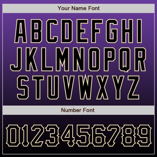 Baseball Fashion Fade Schwarz-Creme Custom Jersey Lila Authentic