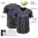 Benutzerdefinierte Royal-Grau Gray Steel Jersey Authentic Baseball