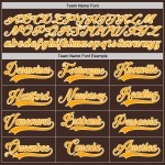 Baseball Braun Trikot Custom Gold-Weiß Authentic