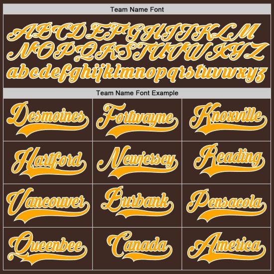 Baseball Braun Trikot Custom Gold-Weiß Authentic