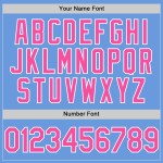 Jersey Blau Throwback Authentic Custom Pink-Weiß Helles Baseball