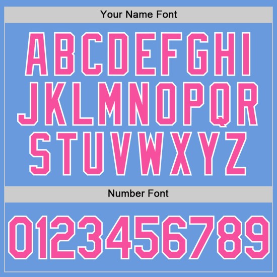 Jersey Blau Throwback Authentic Custom Pink-Weiß Helles Baseball