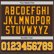 Baseball Braun Trikot Custom Gold-Weiß Authentic