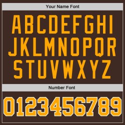 Baseball Braun Trikot Custom Gold-Weiß Authentic