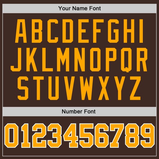 Baseball Braun Trikot Custom Gold-Weiß Authentic