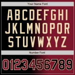 Custom Fashion Crimson-City Schwarz Baseball Authentic Jersey Creme Farbverlauf