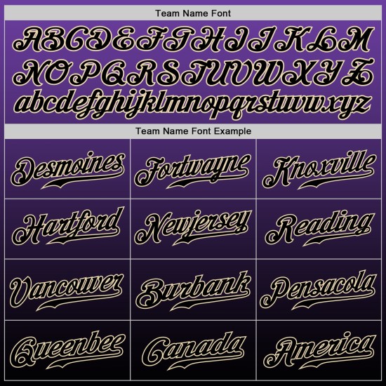 Baseball Fashion Fade Schwarz-Creme Custom Jersey Lila Authentic