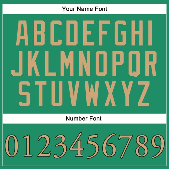 Grünes authentisches Baseball-Trikot Kelly Gold-Schwarz Old Custom