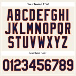 Baseball Authentic Jersey Creme Navy Nadelstreifen Orange Custom