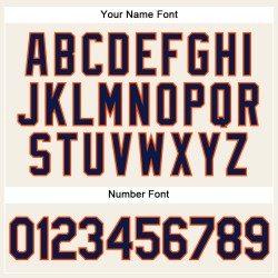 Baseball Authentic Jersey Creme Navy Nadelstreifen Orange Custom