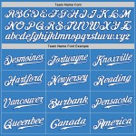 Jersey Custom Blue Powder Authentic Baseball Royal-Weiß