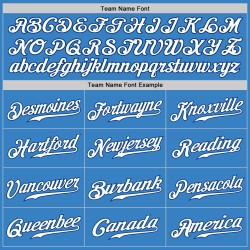 Jersey Custom Blue Powder Authentic Baseball Royal-Weiß