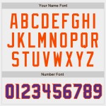 Jersey Authentic Weiß Lila-Orange Custom Baseball