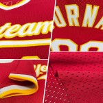 Authentische 3D Muster Jersey Grün Quadrat Gradienten Formen Baseball Creme Design Custom