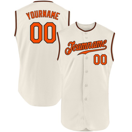 Baseball Authentic Orange-Weiß Navy Custom Trikot