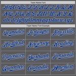 Benutzerdefinierte Royal-Grau Gray Steel Jersey Authentic Baseball