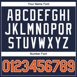 Baseball Authentic Orange-Weiß Navy Custom Trikot